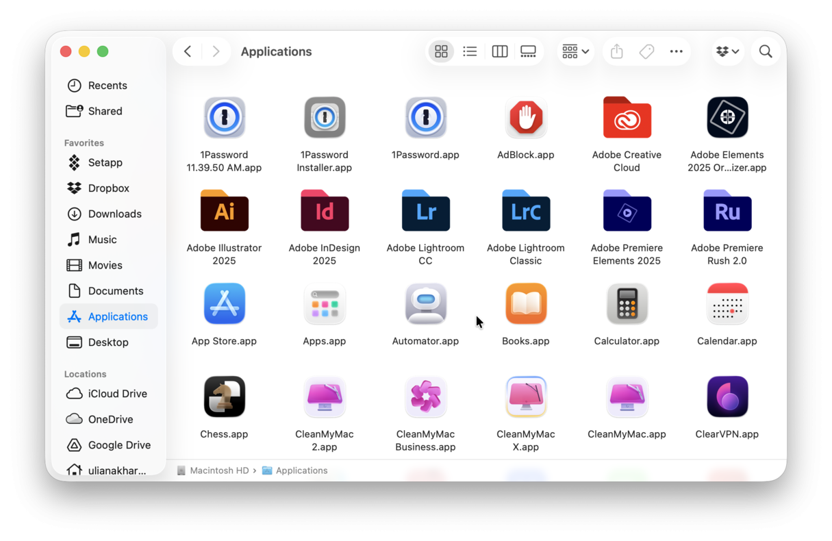 Remove old applications