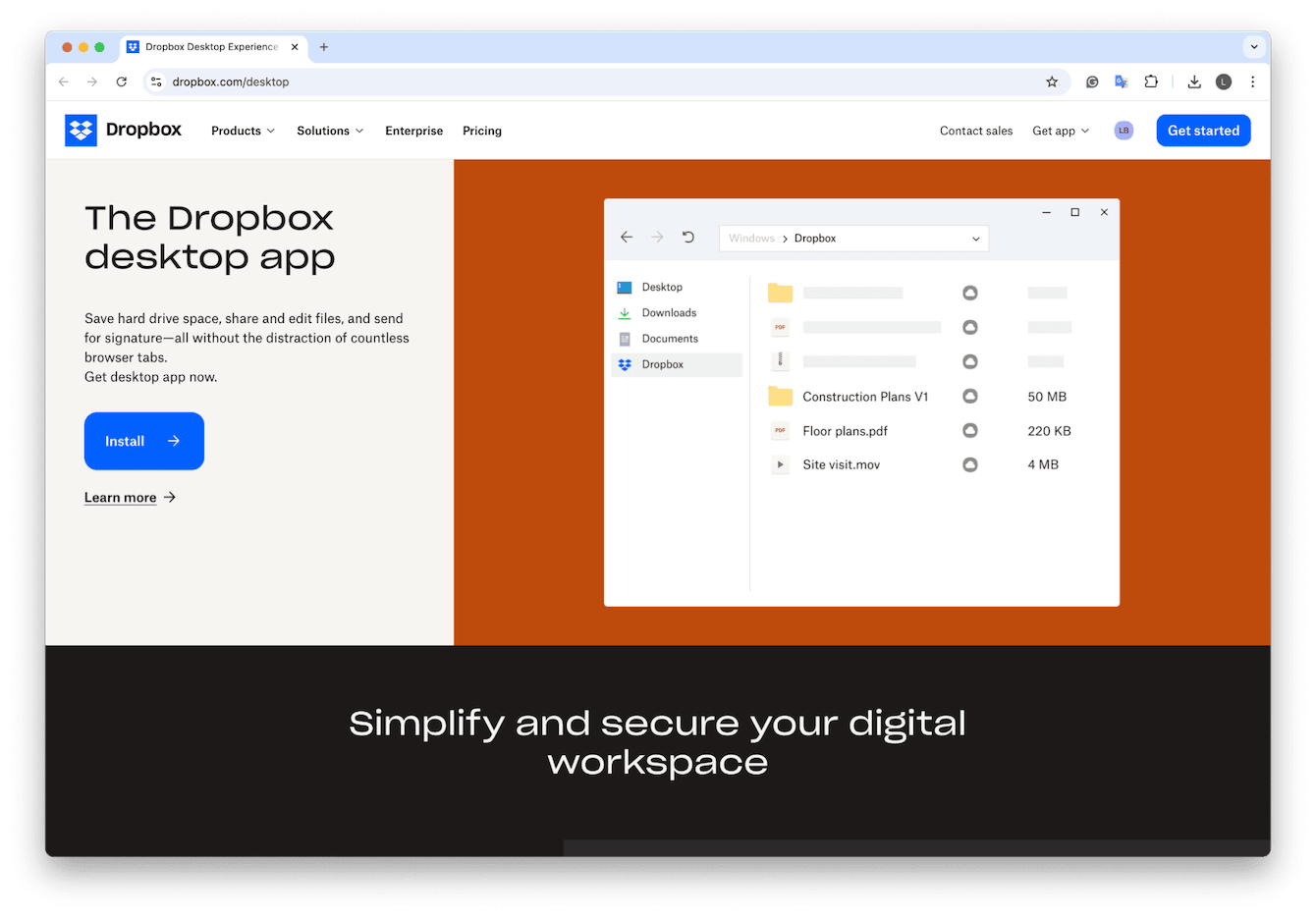 official Dropbox site