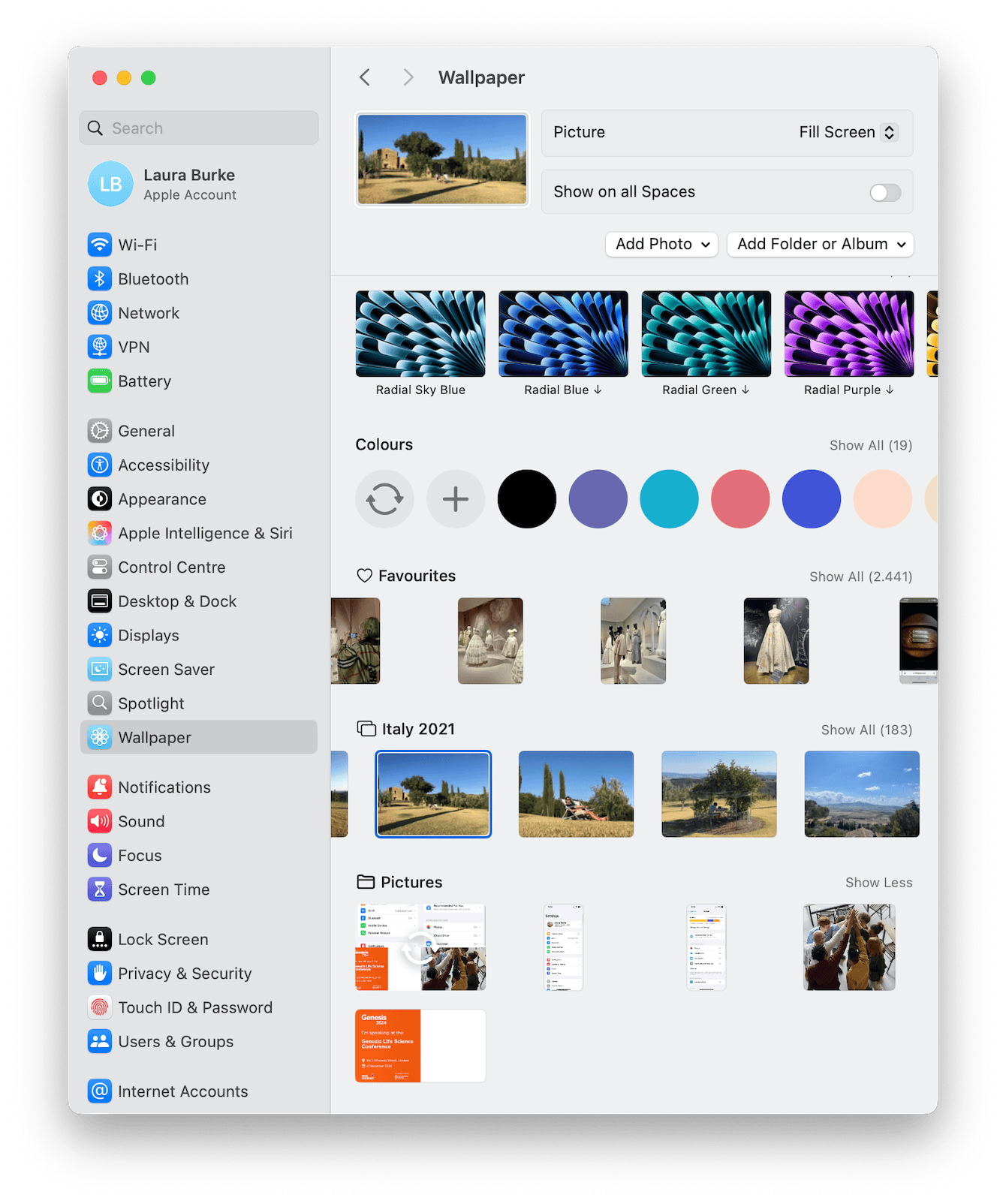 Set your own wallpaper