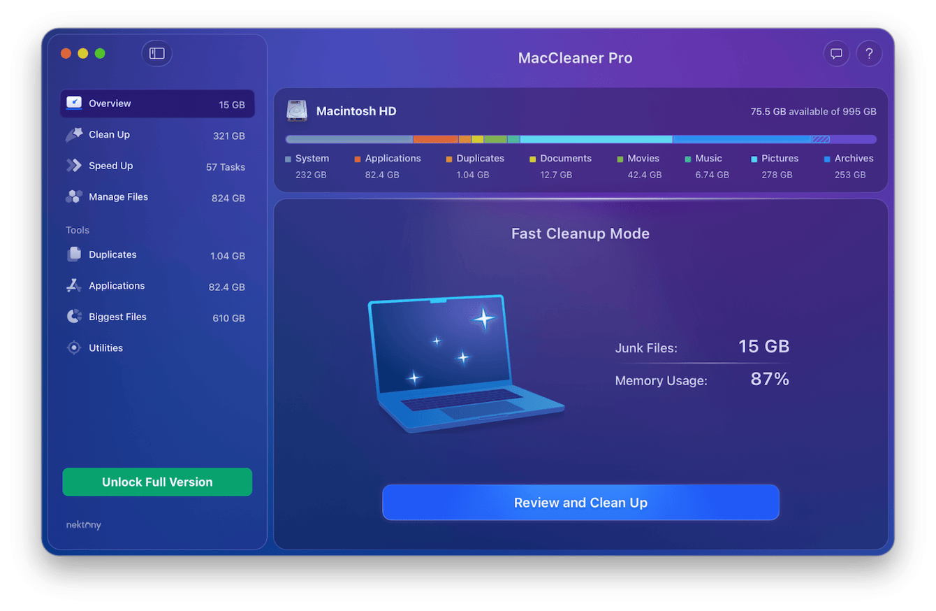 MacCleaner Pro tool