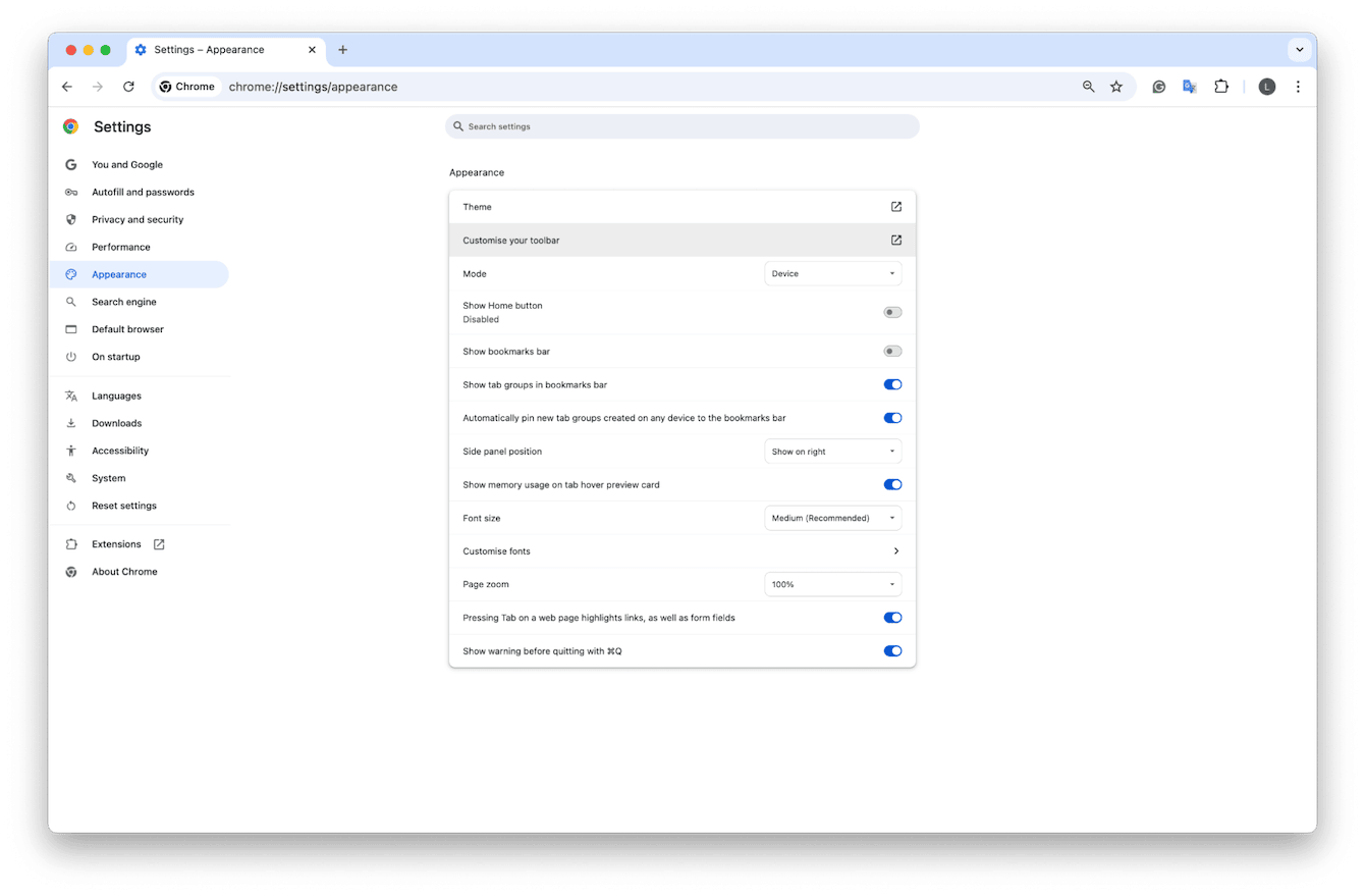 Launch and set up Google Chrome
