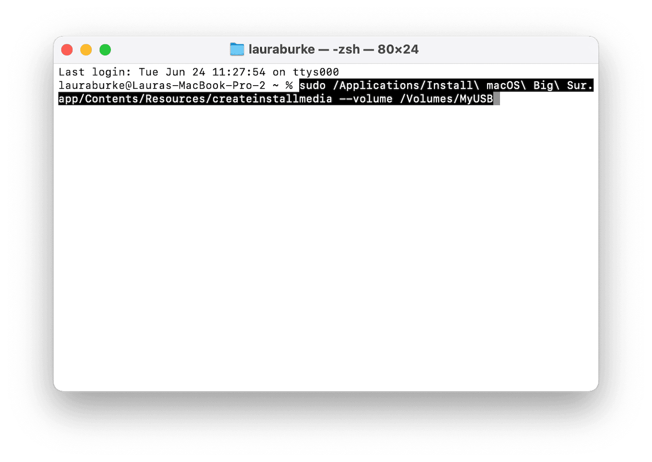 Create a bootable installer