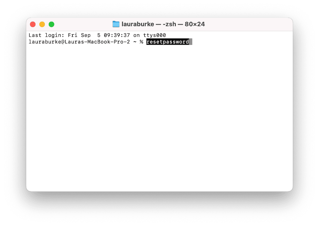 Click Utilities > Terminal