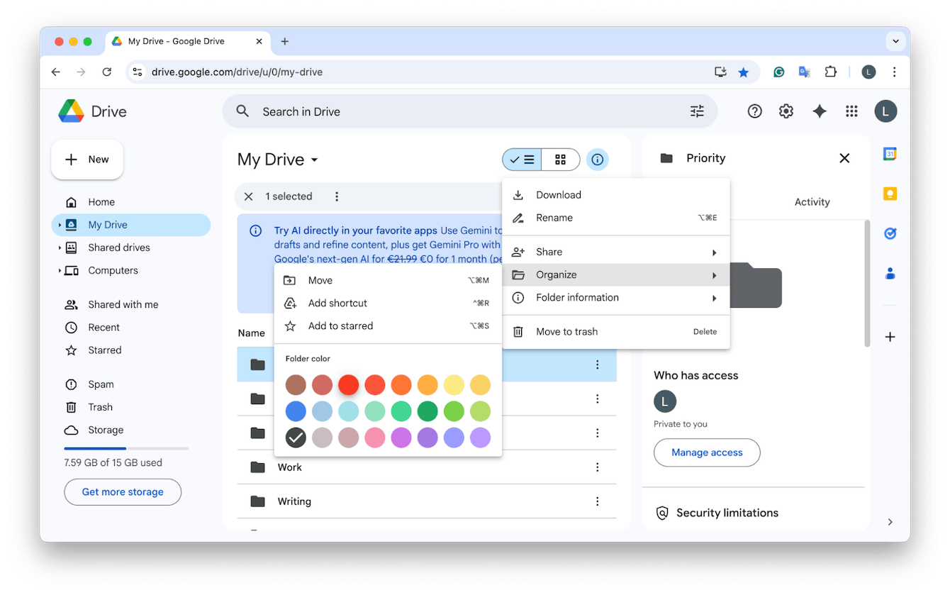 Use a color-code system