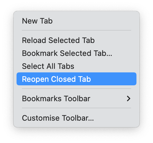 How to reopen closed tabs in Firefox