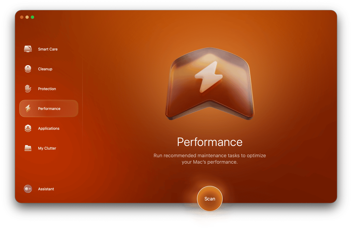 Performance module of CleanMyMac