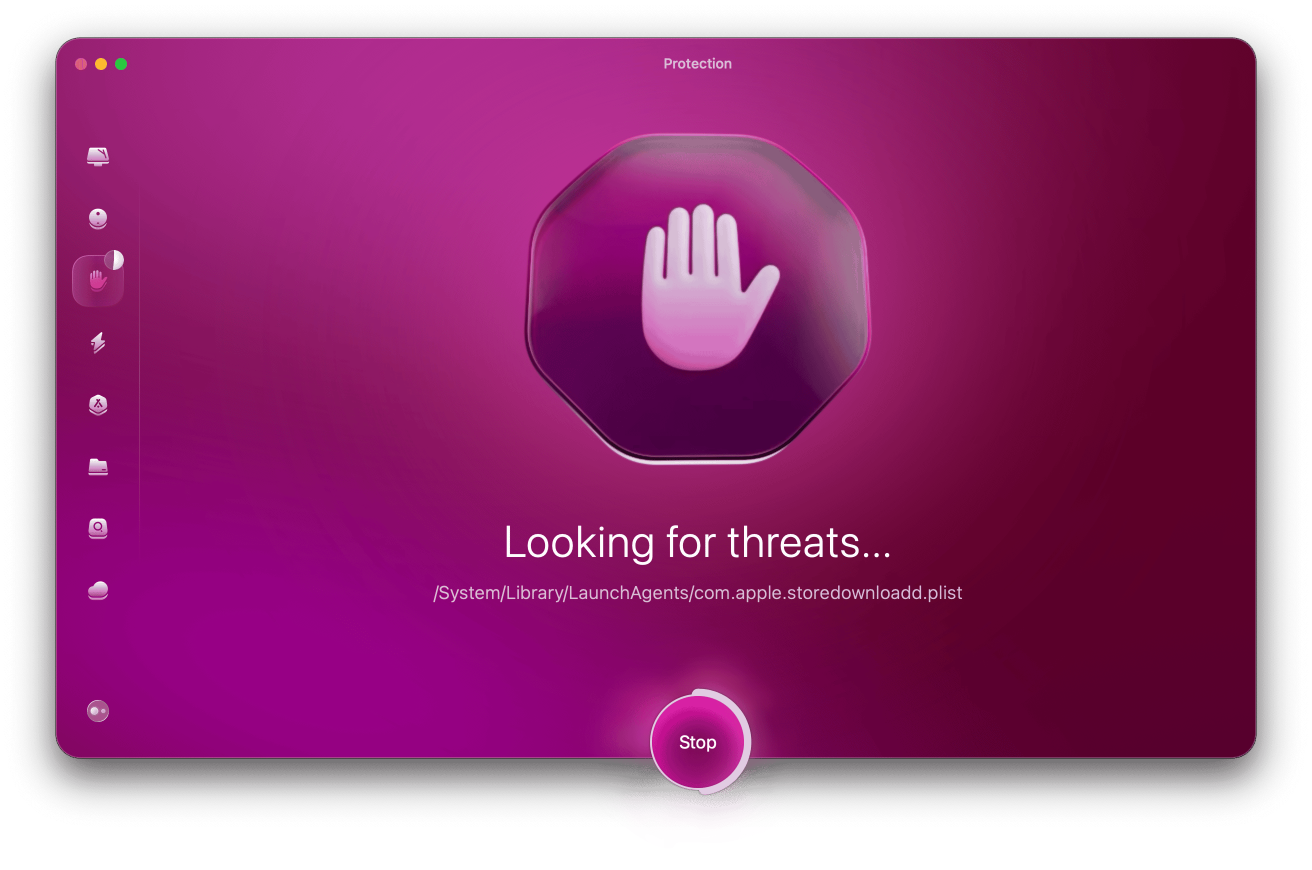 Malware scan in process