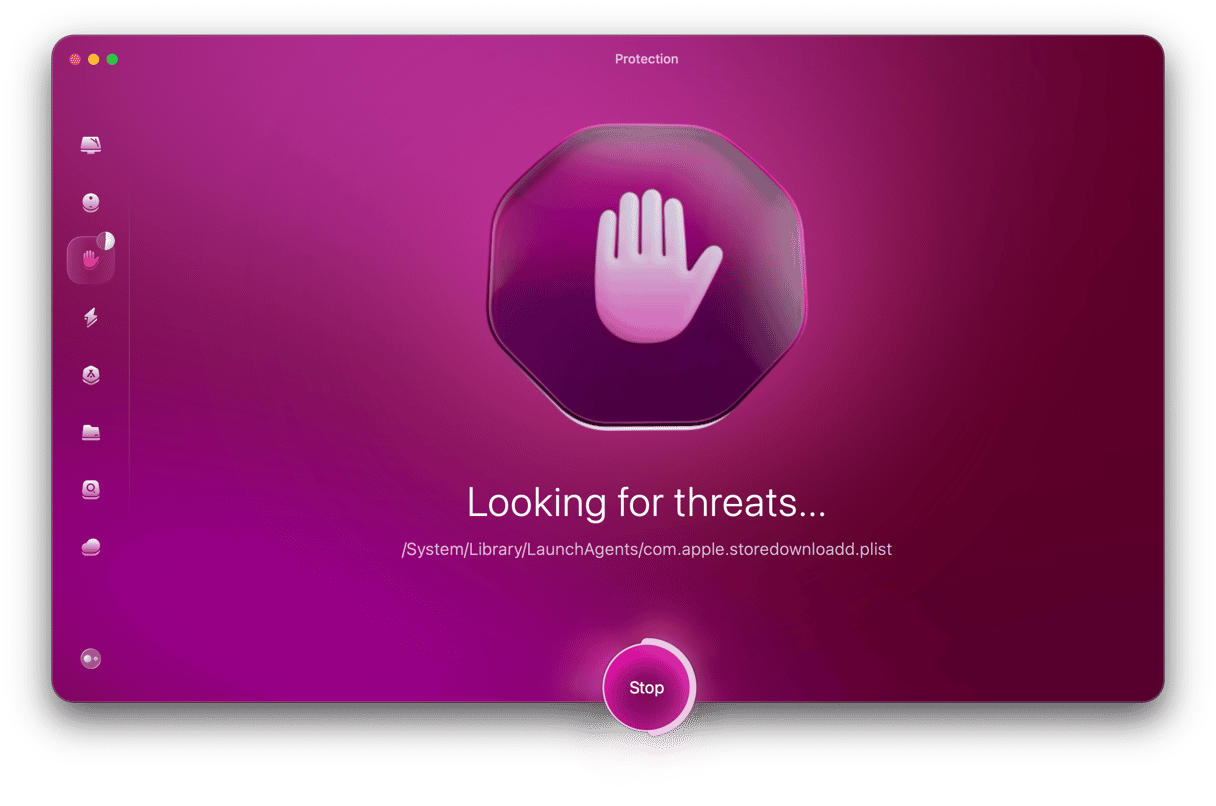 Malware scan in process