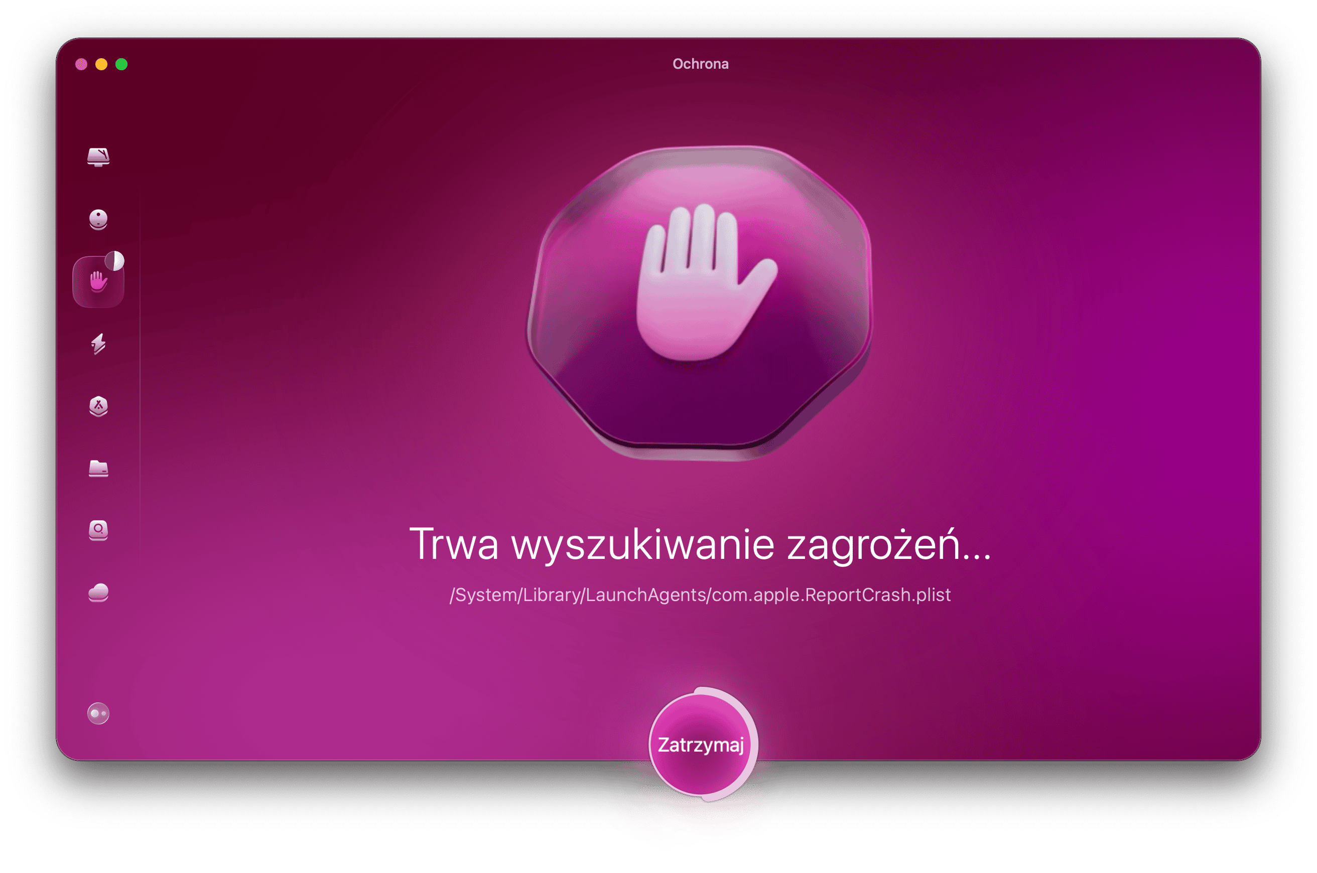 Wyszukaj zagrożenia na Macu