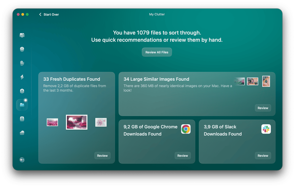My Clutter module of CleanMyMac