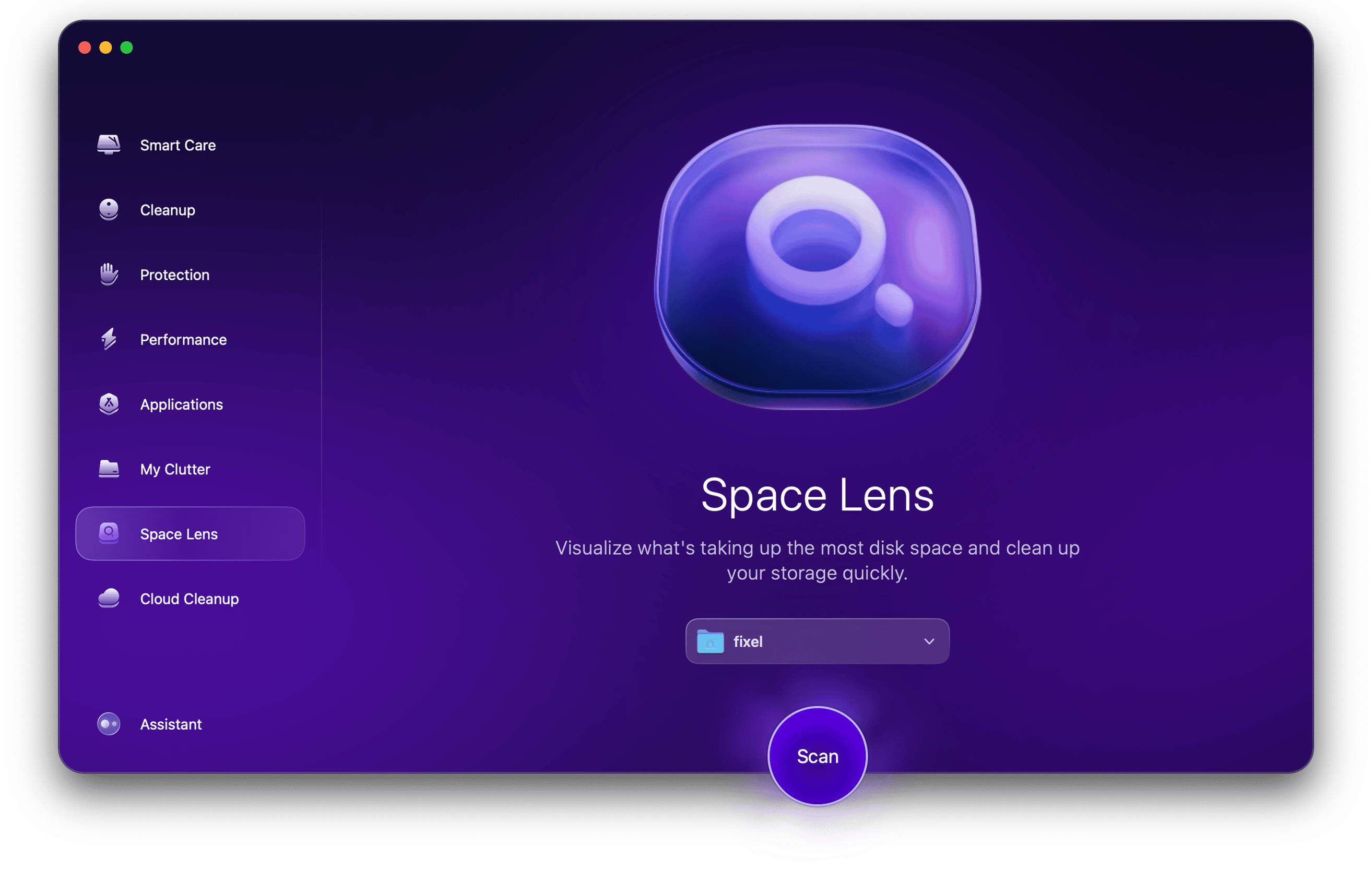 Space lens module of CleanMyMac