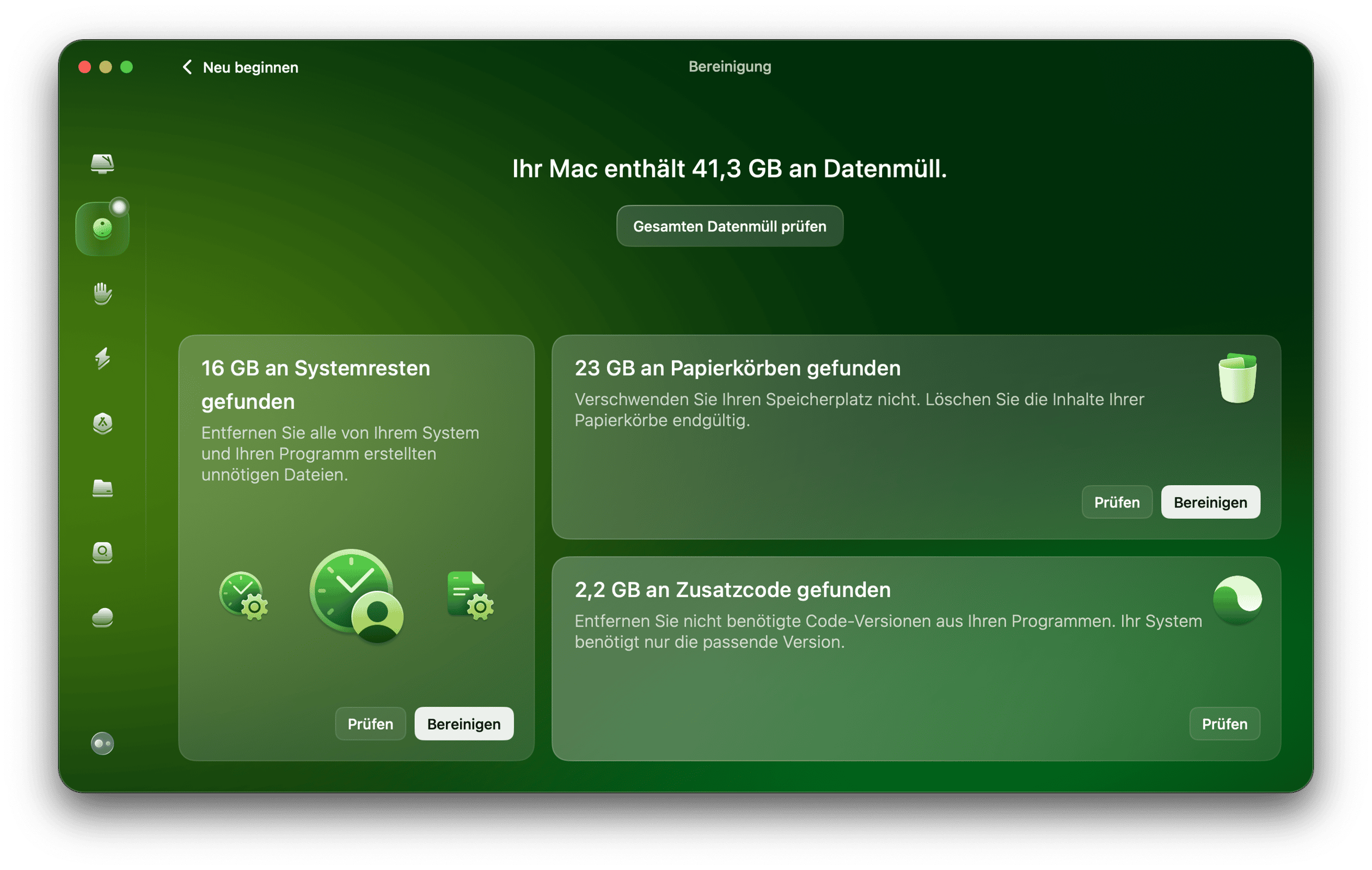CleanMyMac &ndash; Systemreste