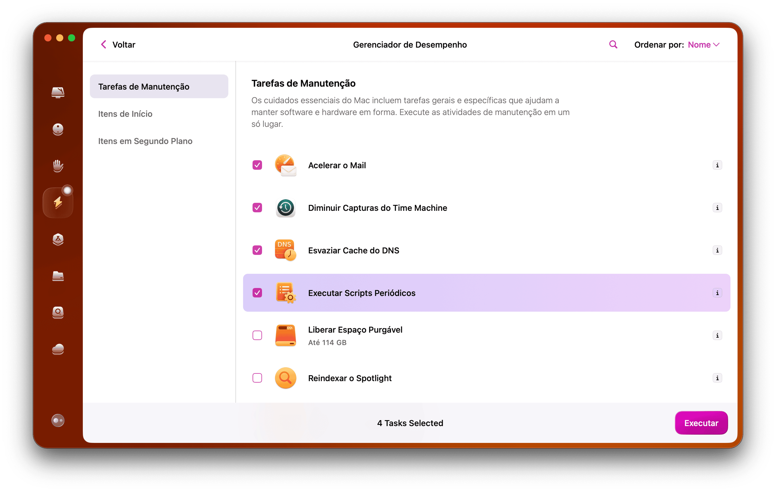 Scripts de Manuten&ccedil;&atilde;o no CleanMyMac