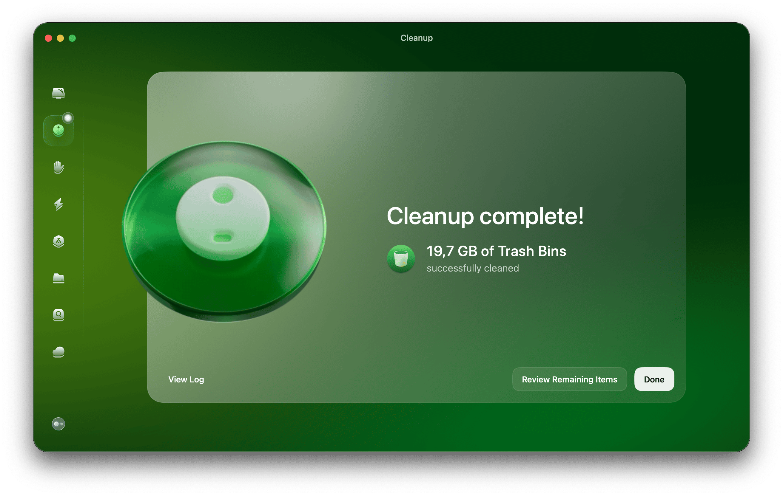 CleanMyMac &ndash; modulen Cleanup