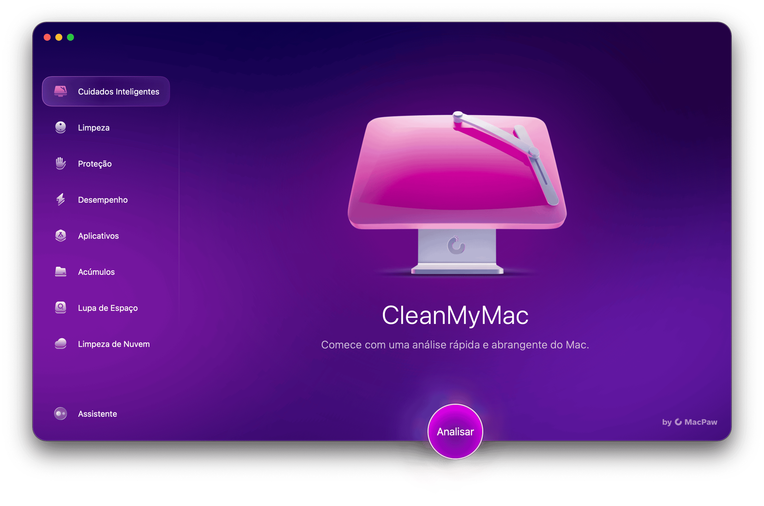 Selecione Cuidados Inteligentes e clique em Analisar