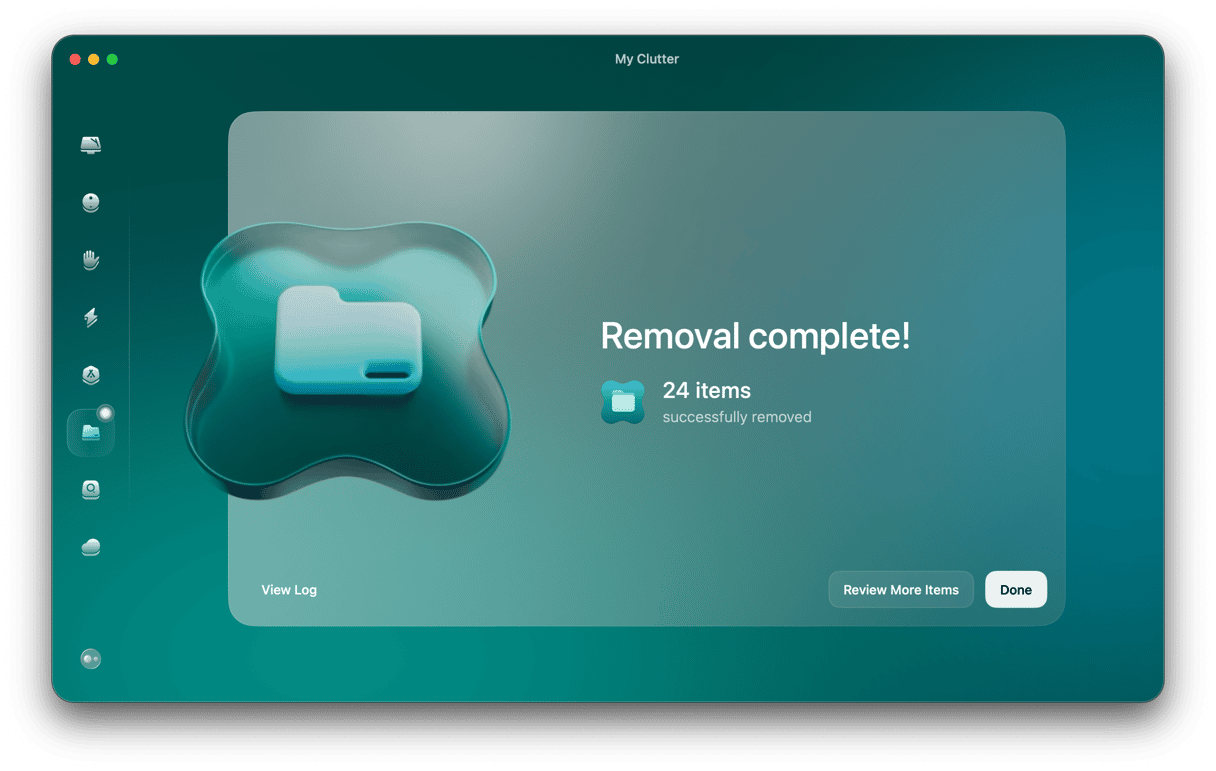 Scan completed in My Clutter module of CleanMyMac