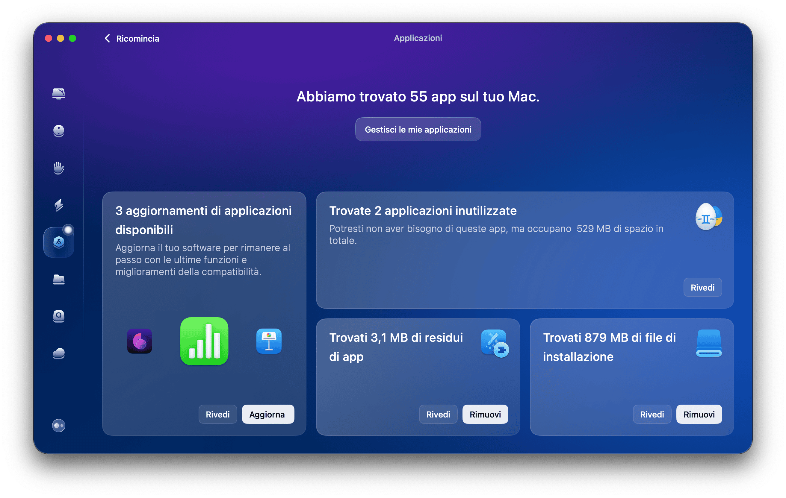 CleanMyMac &ndash; lo strumento di Disinstallazione