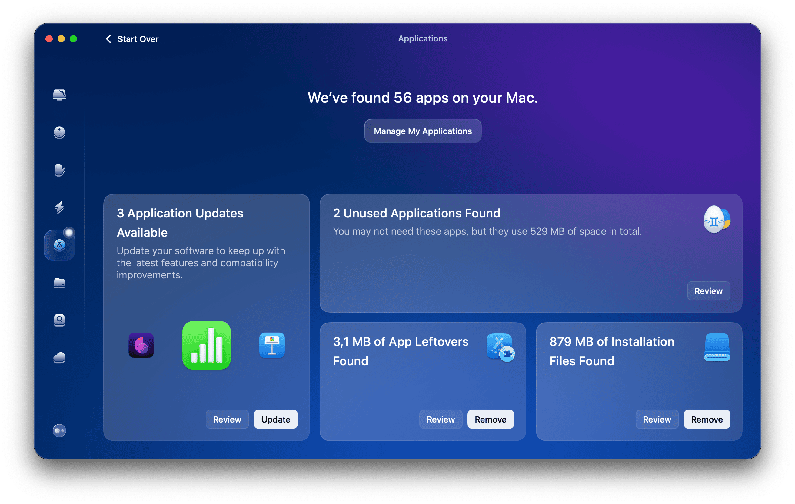 Updater module of CleanMyMac