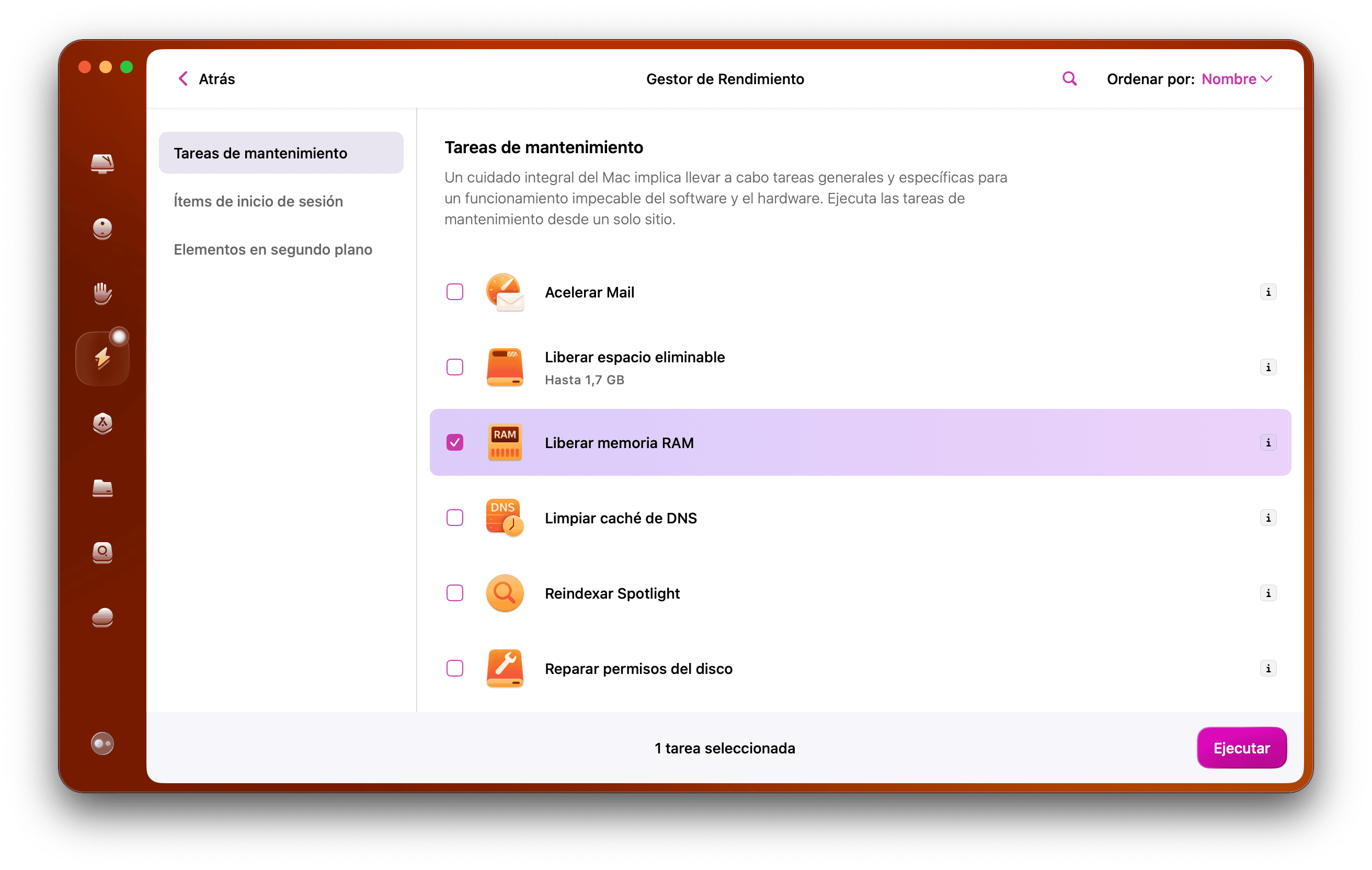 C&oacute;mo liberar la RAM con CleanMyMac