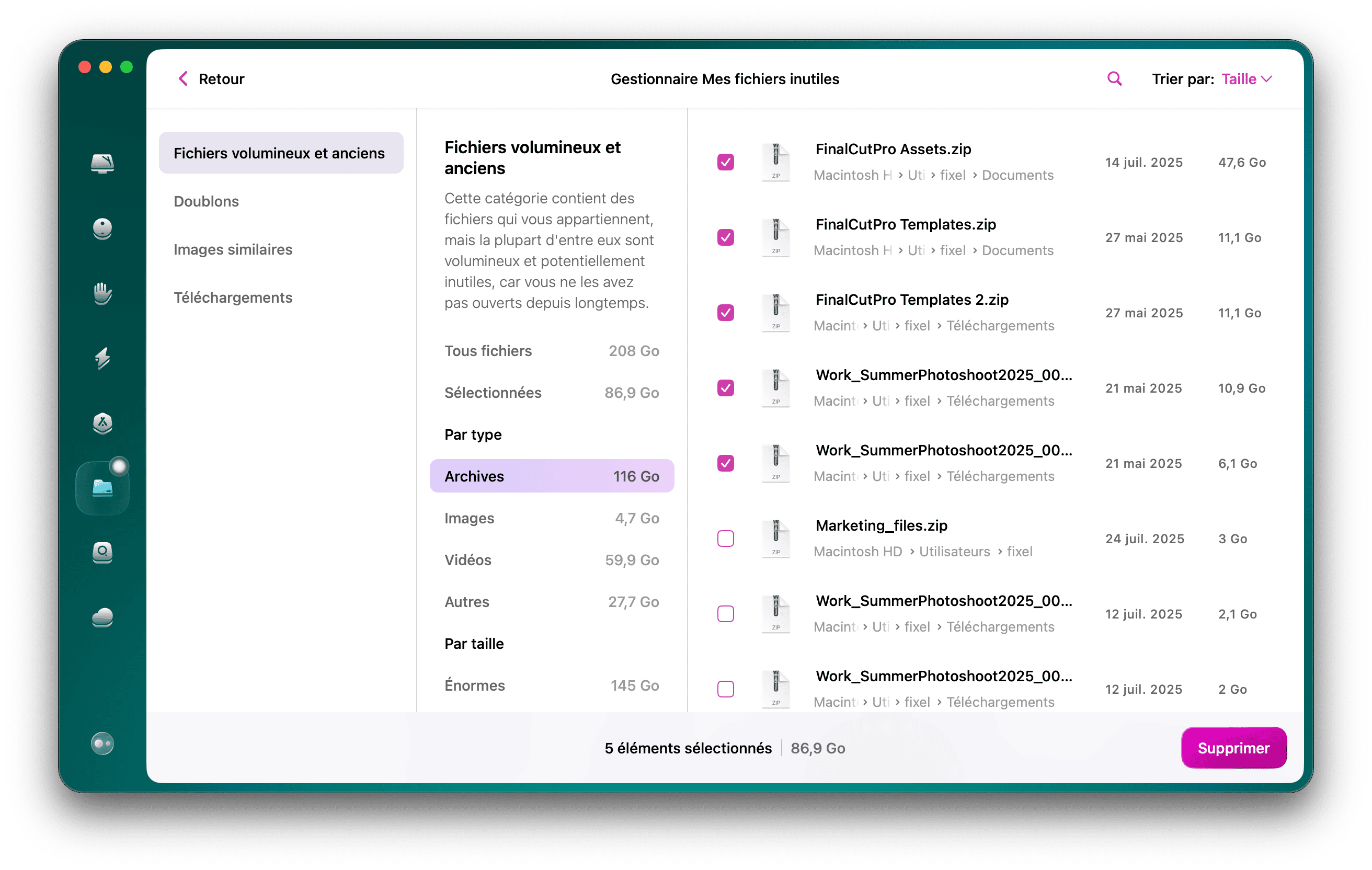 CleanMyMac &ndash; Supprimez les anciens fichiers