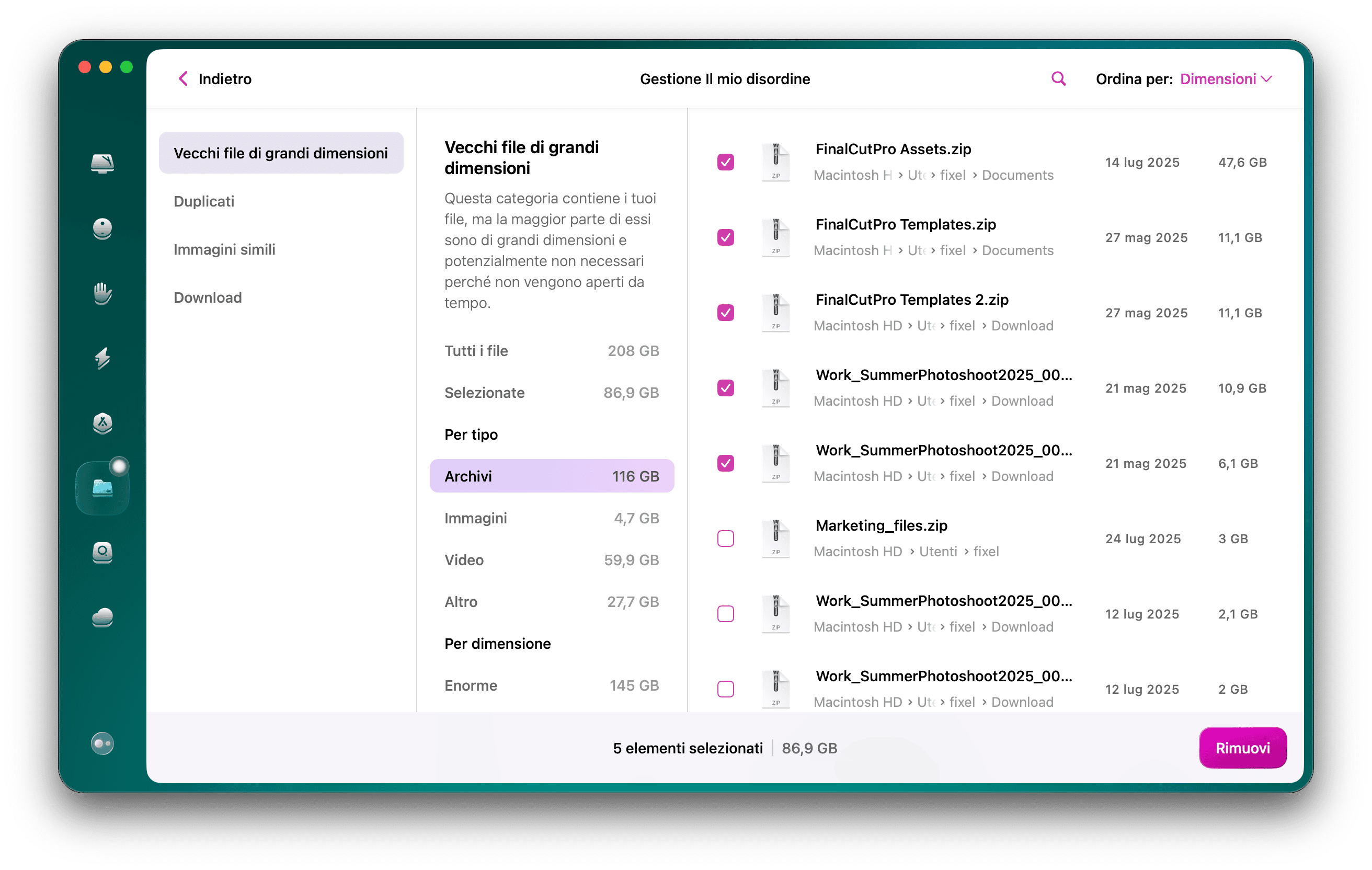 CleanMyMac &ndash; Rimuovi i file obsoleti