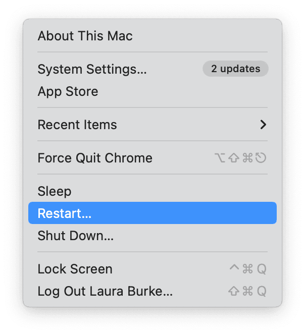 How to restart Mac