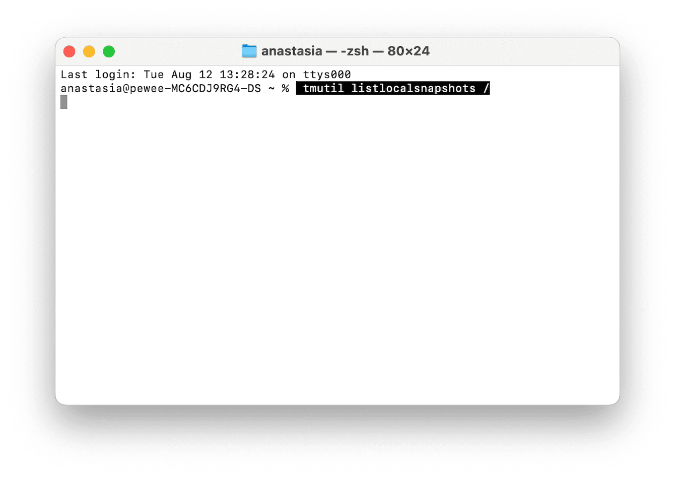 Manage local snapshots