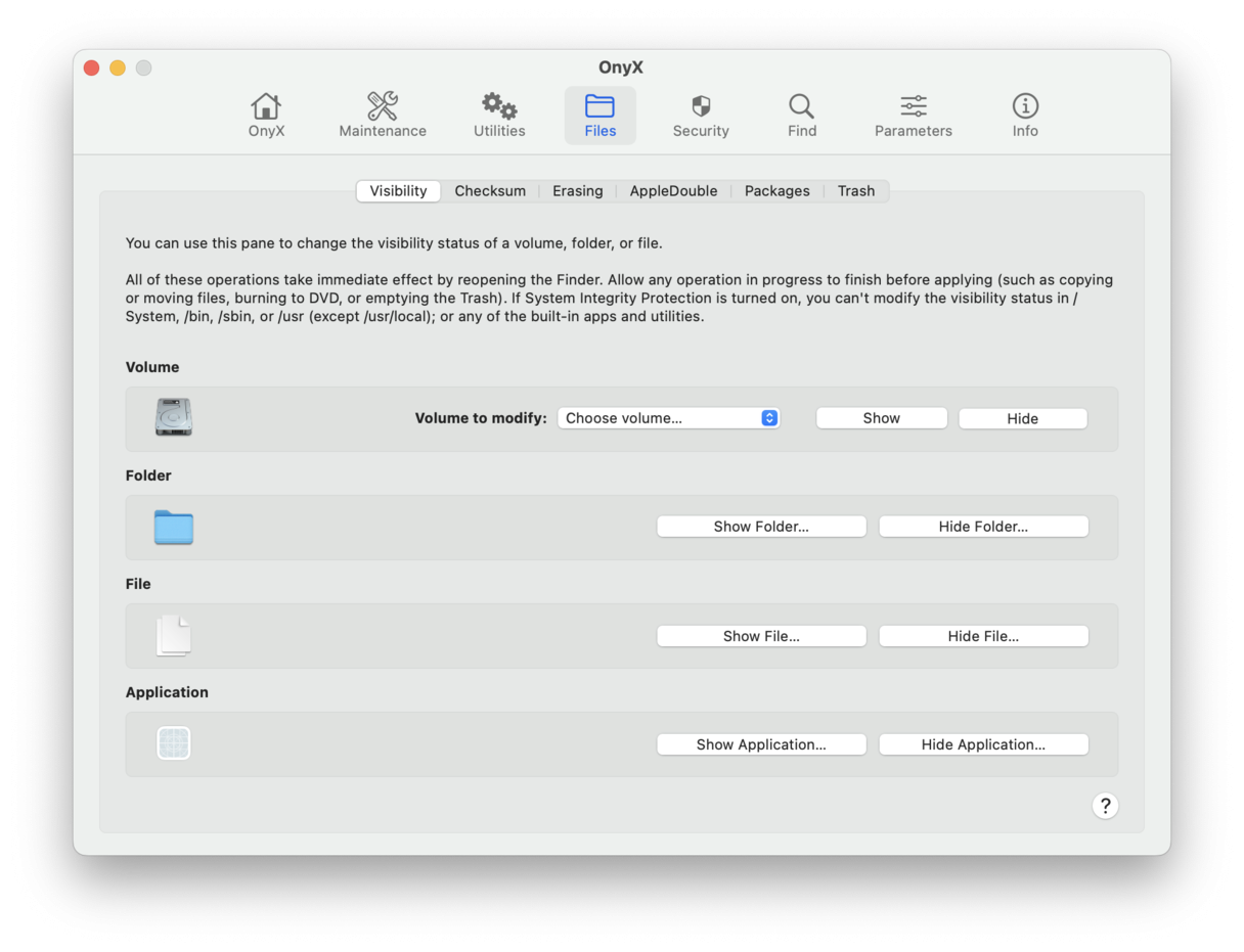 Een andere gratis opruim-app voor je Mac is&nbsp;OnyX