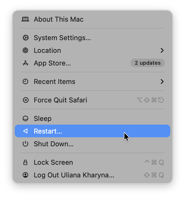 How to Restart Mac