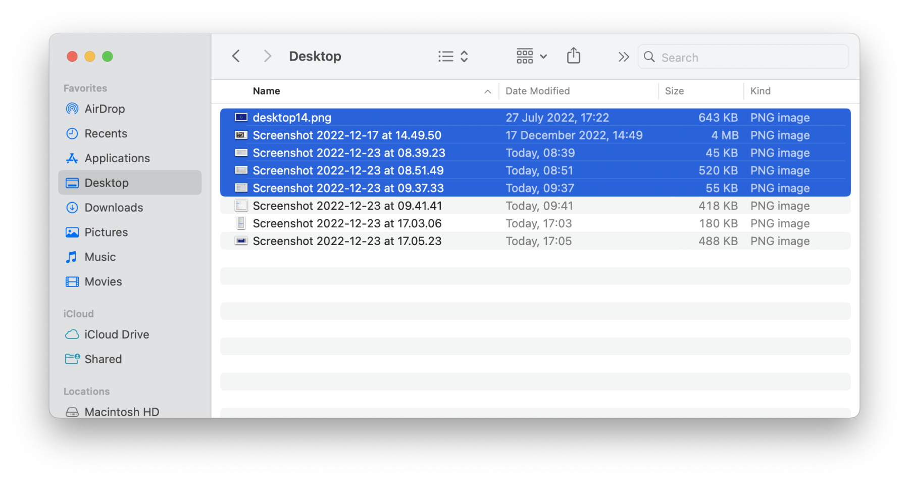 Move files on Mac