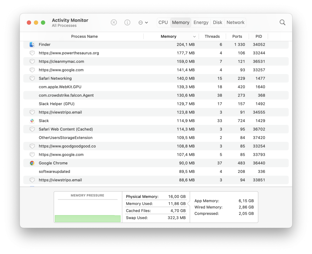 Consultez la consommation de m&eacute;moire de votre Mac