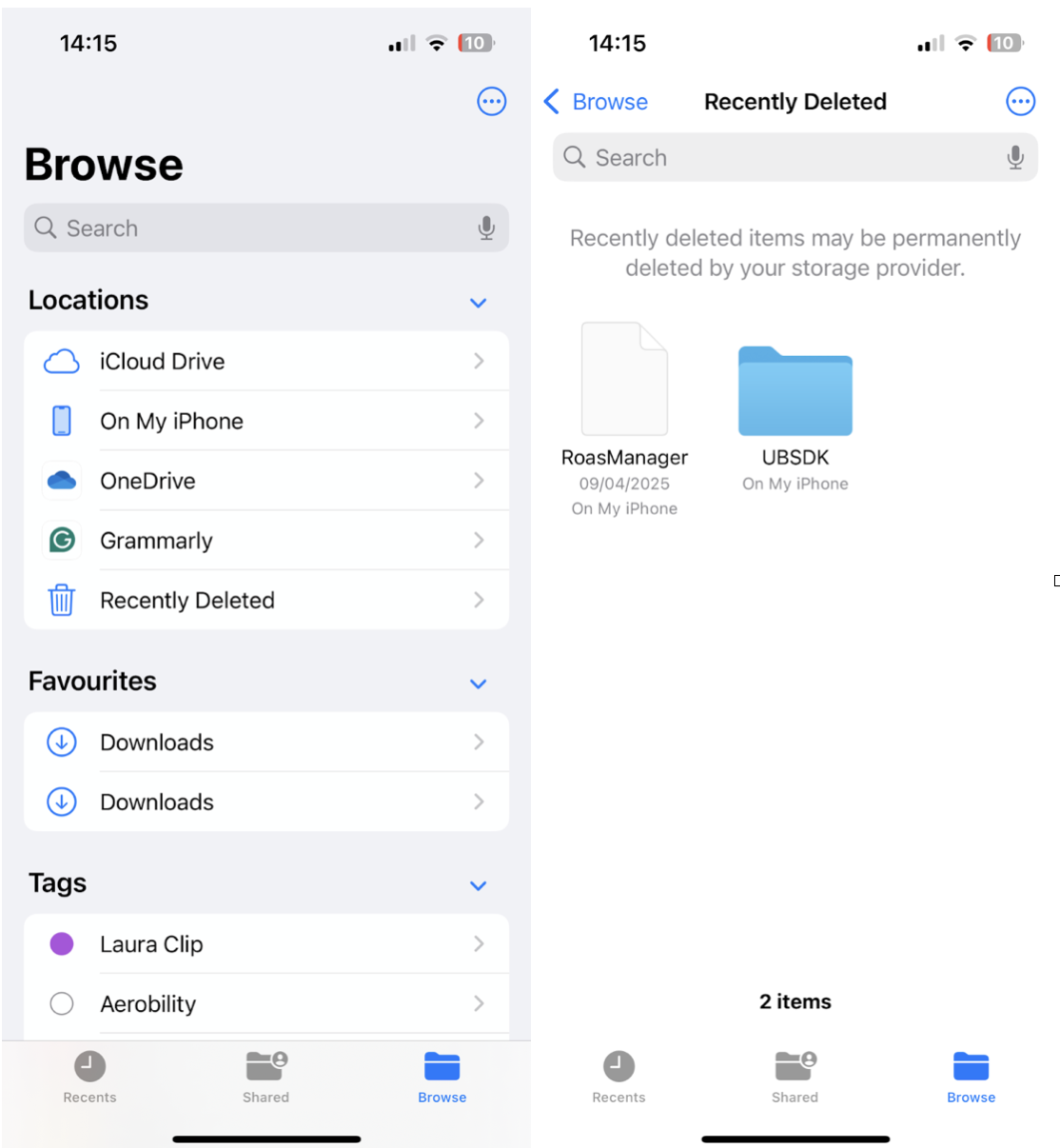 How to delete trash on iPhone in your Files app