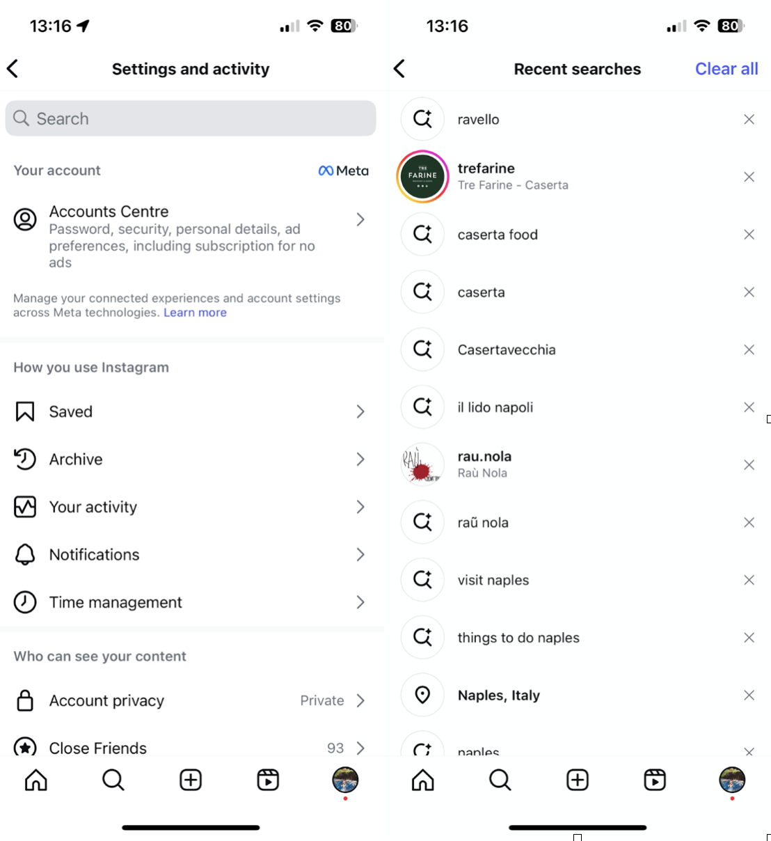 How to clear cache on Instagram on iPhone ( In App options)