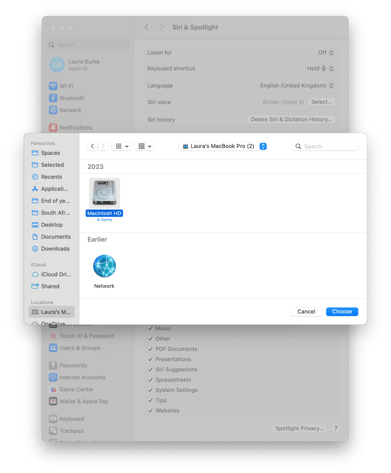 R&eacute;glages Syst&egrave;me&nbsp;> Spotlight