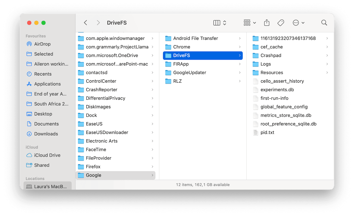Google Drive-related folders