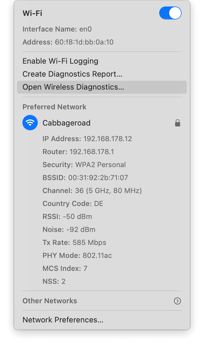 Mac network diagnostics tool